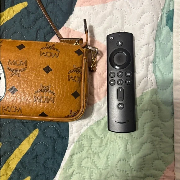 MCM Cognac Visetos Leather Crossbody with Bear Patch and Dark Teal Detail - Picture 12 of 12